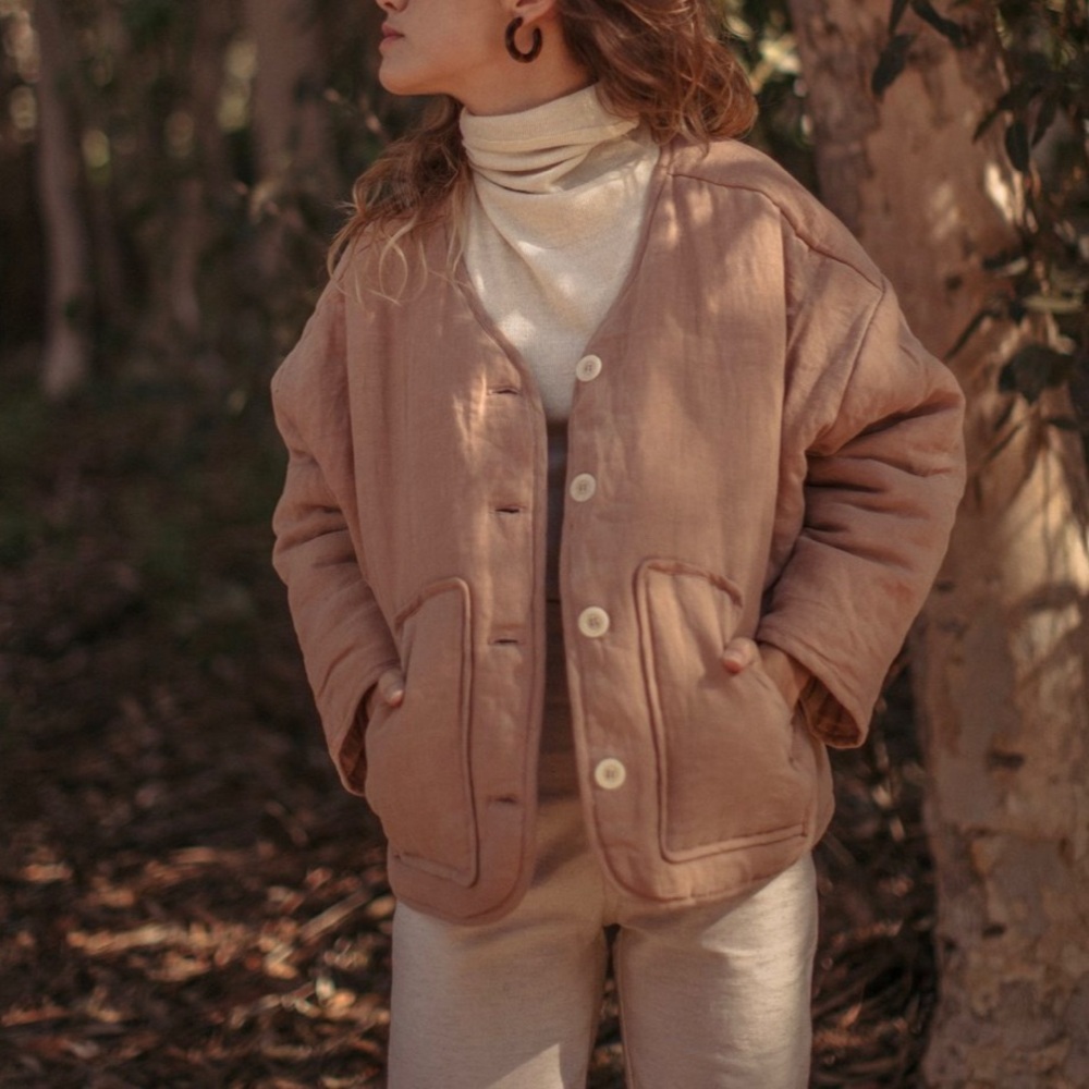 OZMA Wolfe Coat Rose Medium